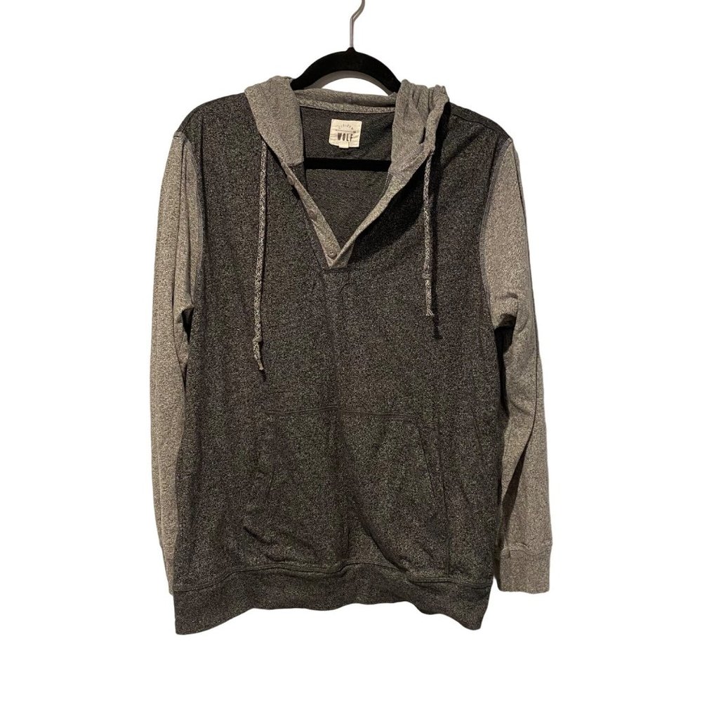 Citizen Wolf size Large unisex grey pull over with hood and buttons